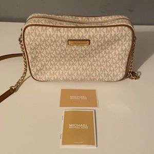 White MK Michael Kors Crossbody Bag